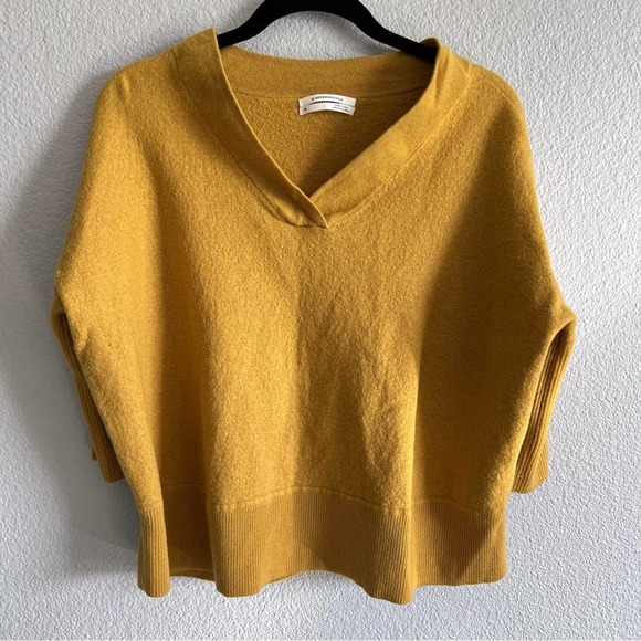 Anthropologie Sweaters - Anthropologie Merino Wool Mustard Yellow Sweater